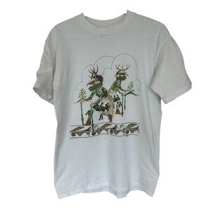 Vintage 1990 EML Native American Art Tee Size M